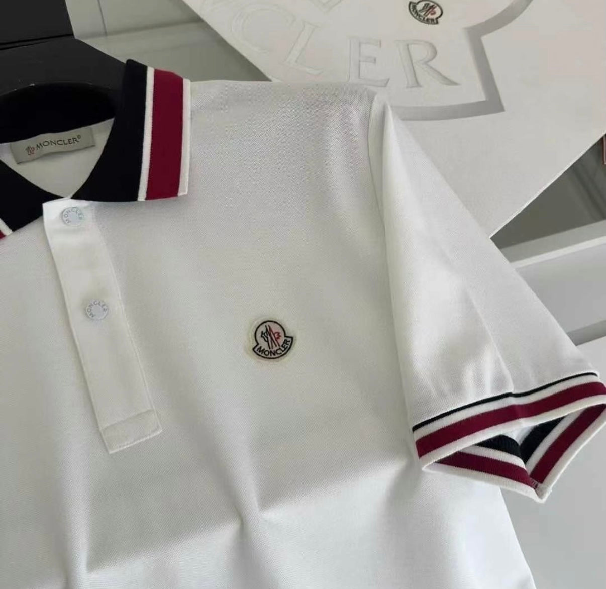 Moncler Men's Short-Sleeve Logo-Patch Polo Shirt