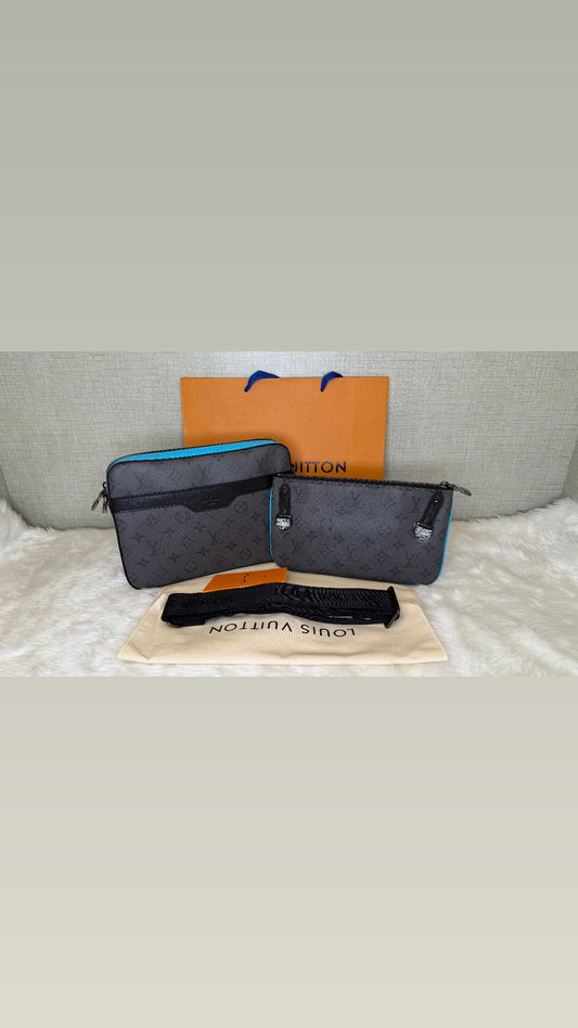 LV Trio Messenger - Monogram Eclipse